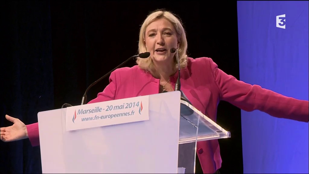 Ravis par Marine Le Pen
