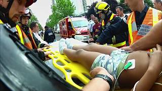 Avec les pompiers de Mantes-la-Jolie