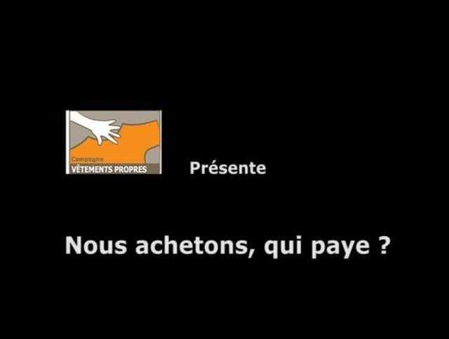 Documentaire Nous achetons, qui paye ?