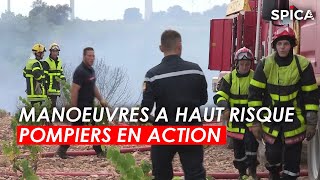 Au cœur des manœuvres à haut risque : pompiers en action