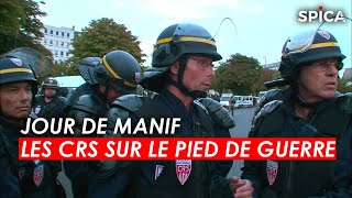 Jour de manif : les CRS sur le pied de guerre