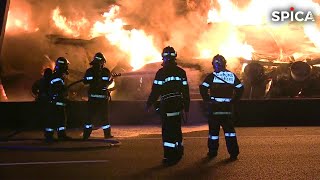 Autoroute en flamme : la nuit de tous les dangers
