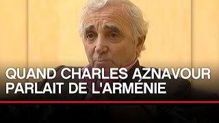 Documentaire Quand Charles Aznavour parlait de l’Arménie