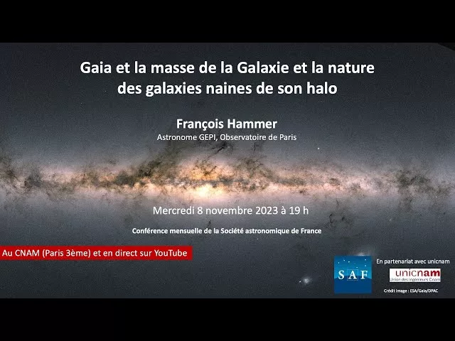 Documentaire Gaia et la masse de la Galaxie et la nature des galaxies naines de son halo