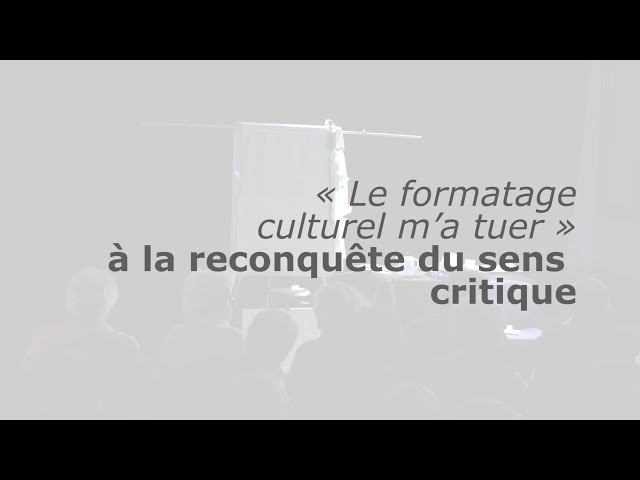 Le formatage culturel m'a tuer