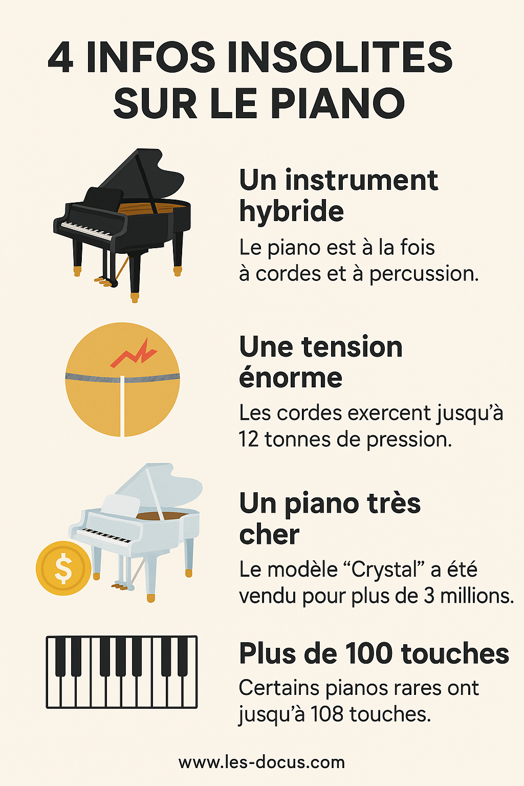 4 infos insolites sur le piano