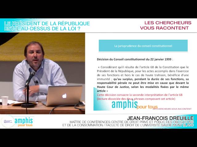 Le Président de la République est-il au-dessus de la loi ?