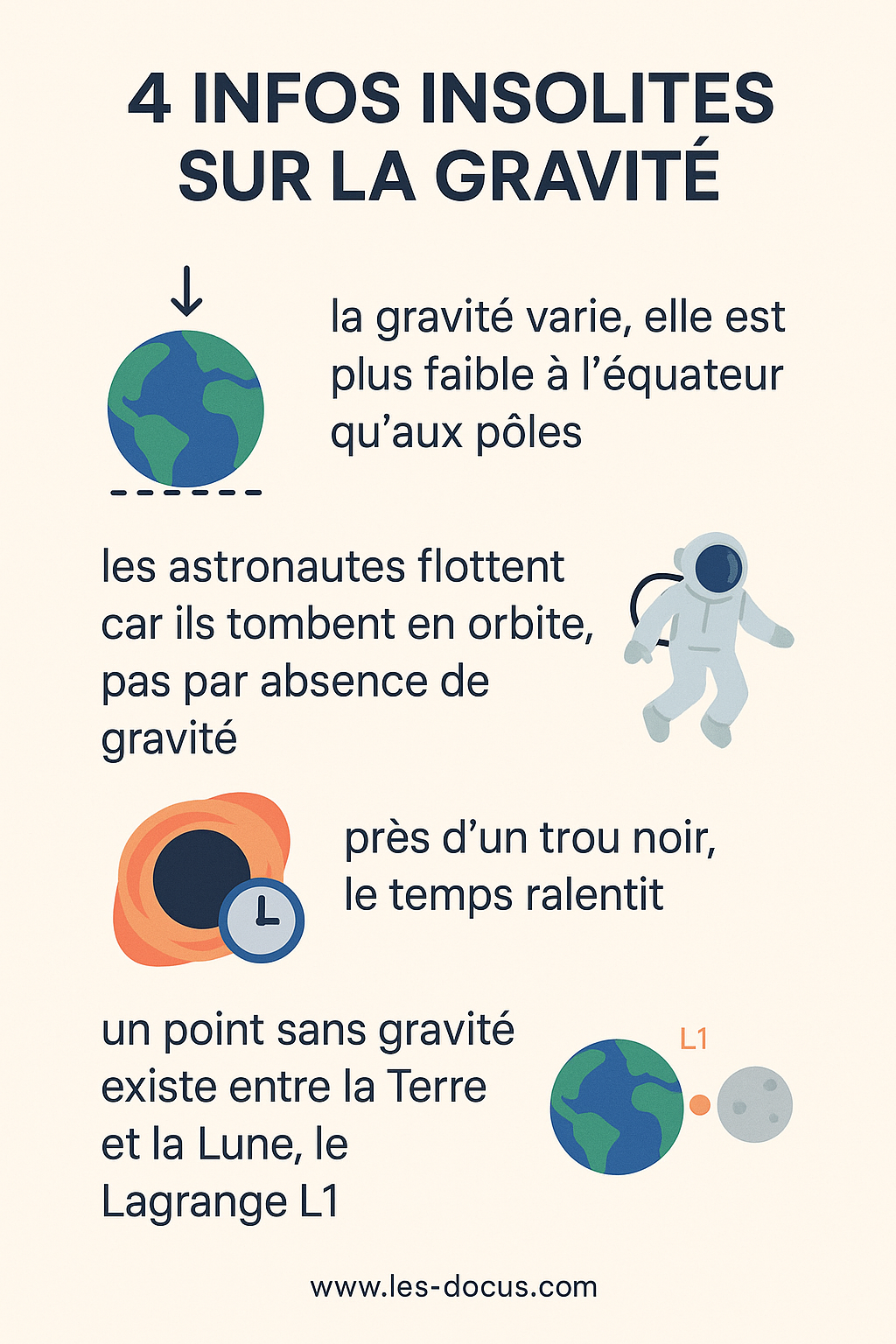 4 faits insolites sur la gravité