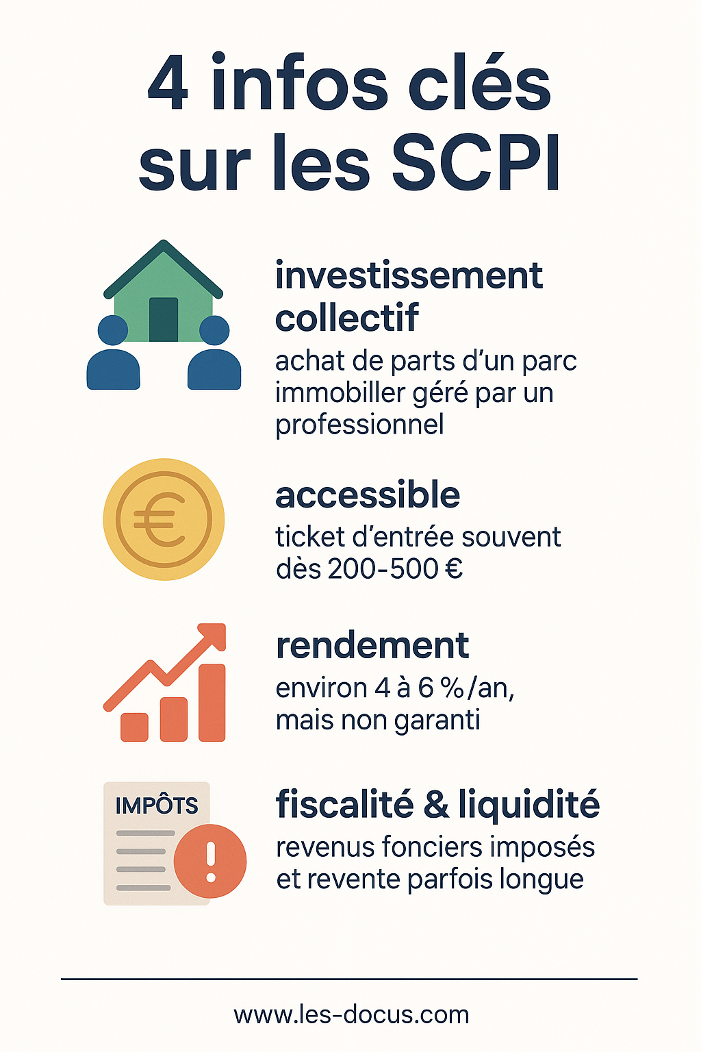 Infographie | 4 infos clés sur les SCPI