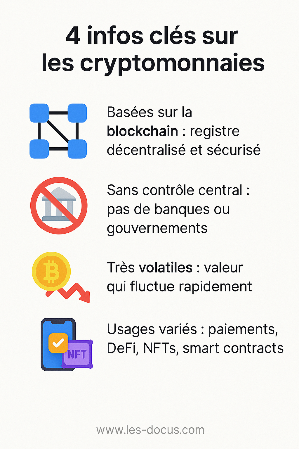 4 infos clés sur les cryptomonnaies