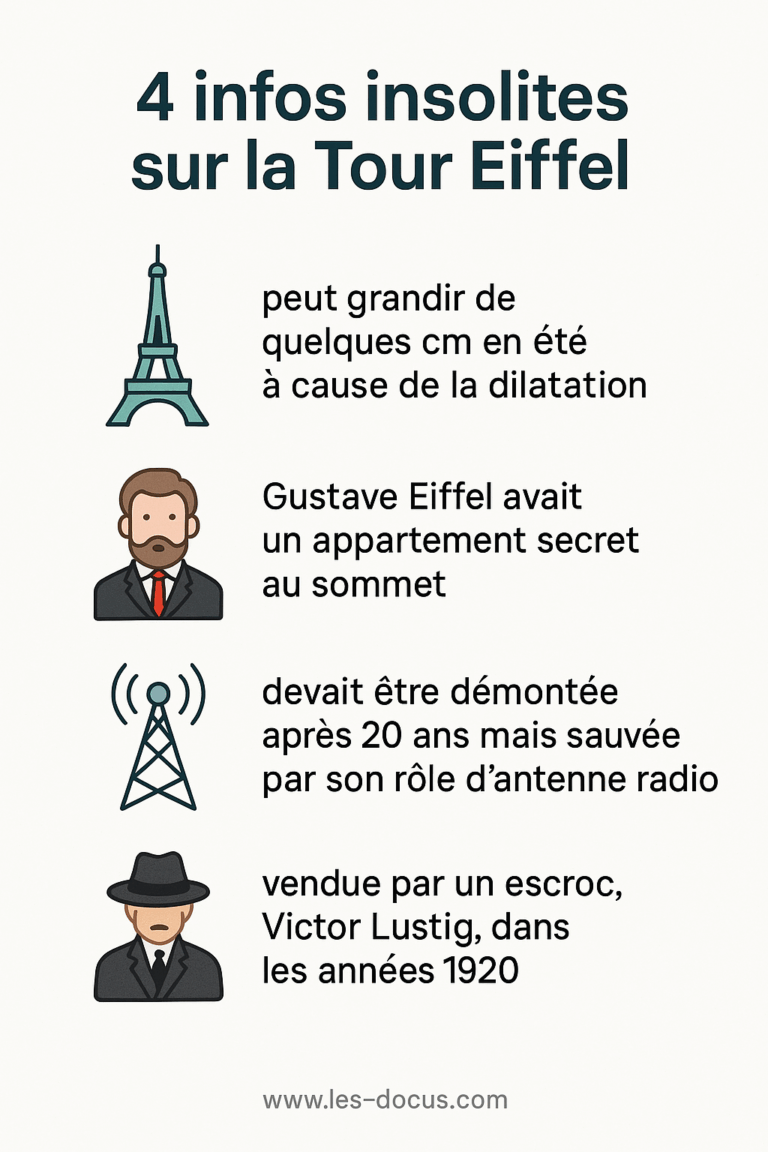 Infographie | 4 infos insolites sur la Tour Eiffel