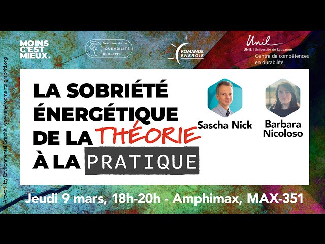 La sobriété énergétique de la théorie à la pratique