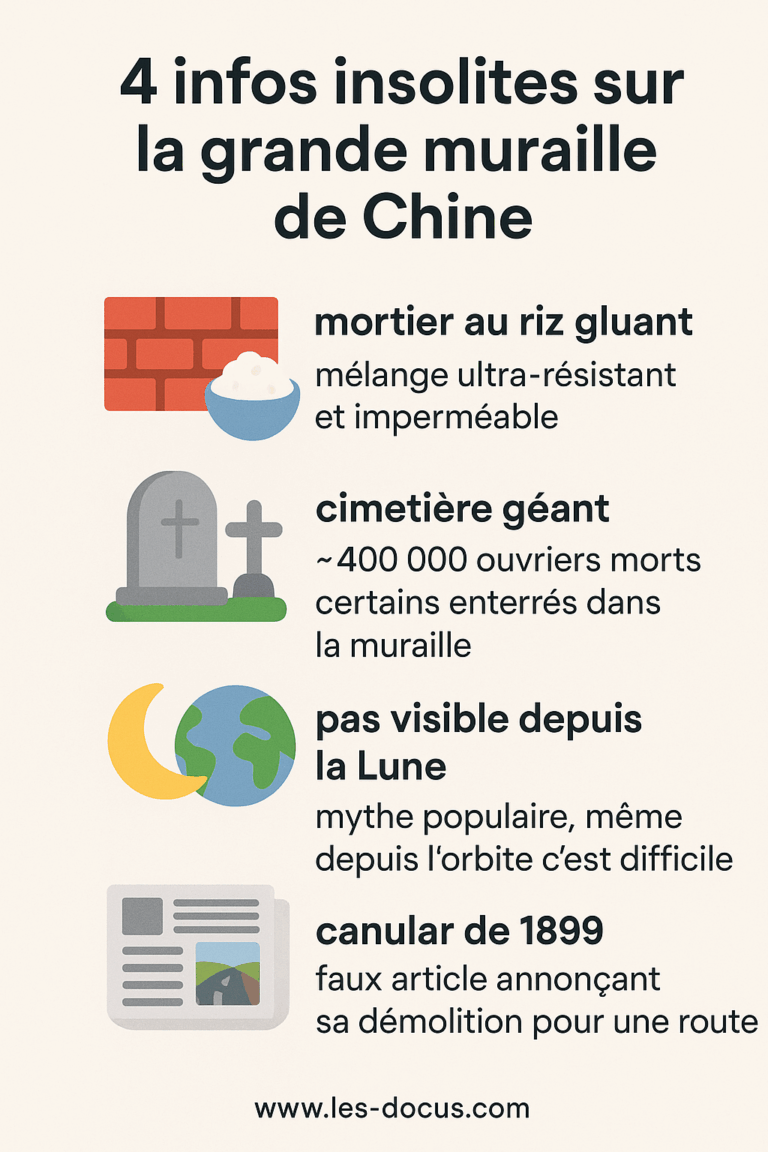 Infographie | 4 infos insolites sur la grande muraille de Chine
