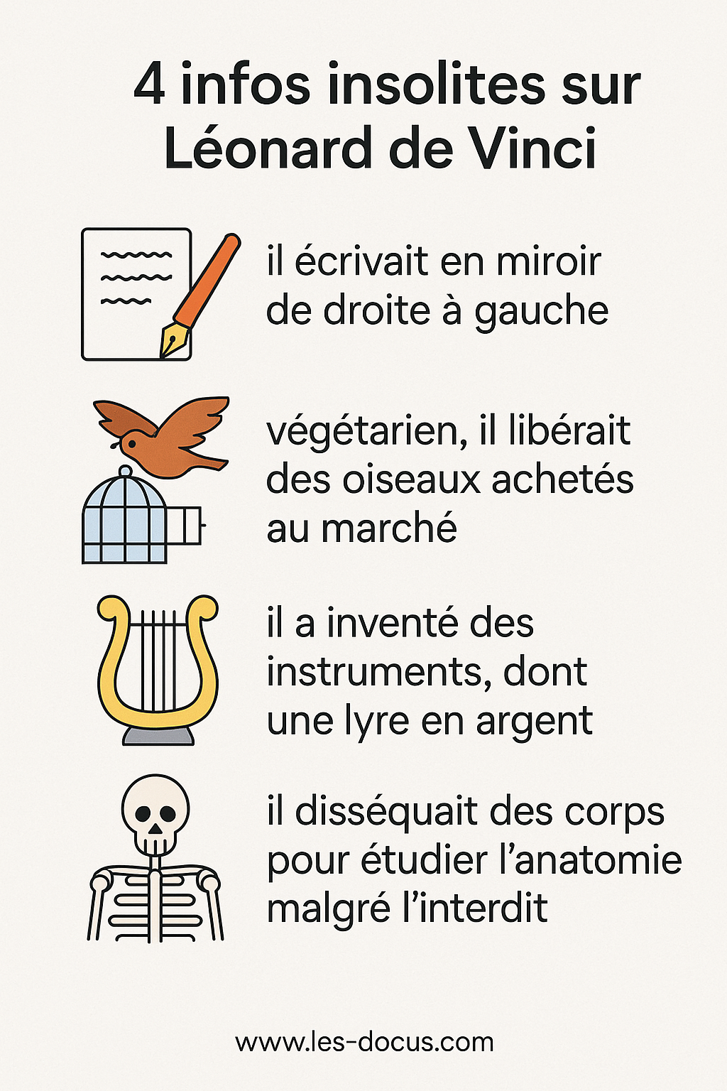 4 infos insolites sur Léonard de Vinci