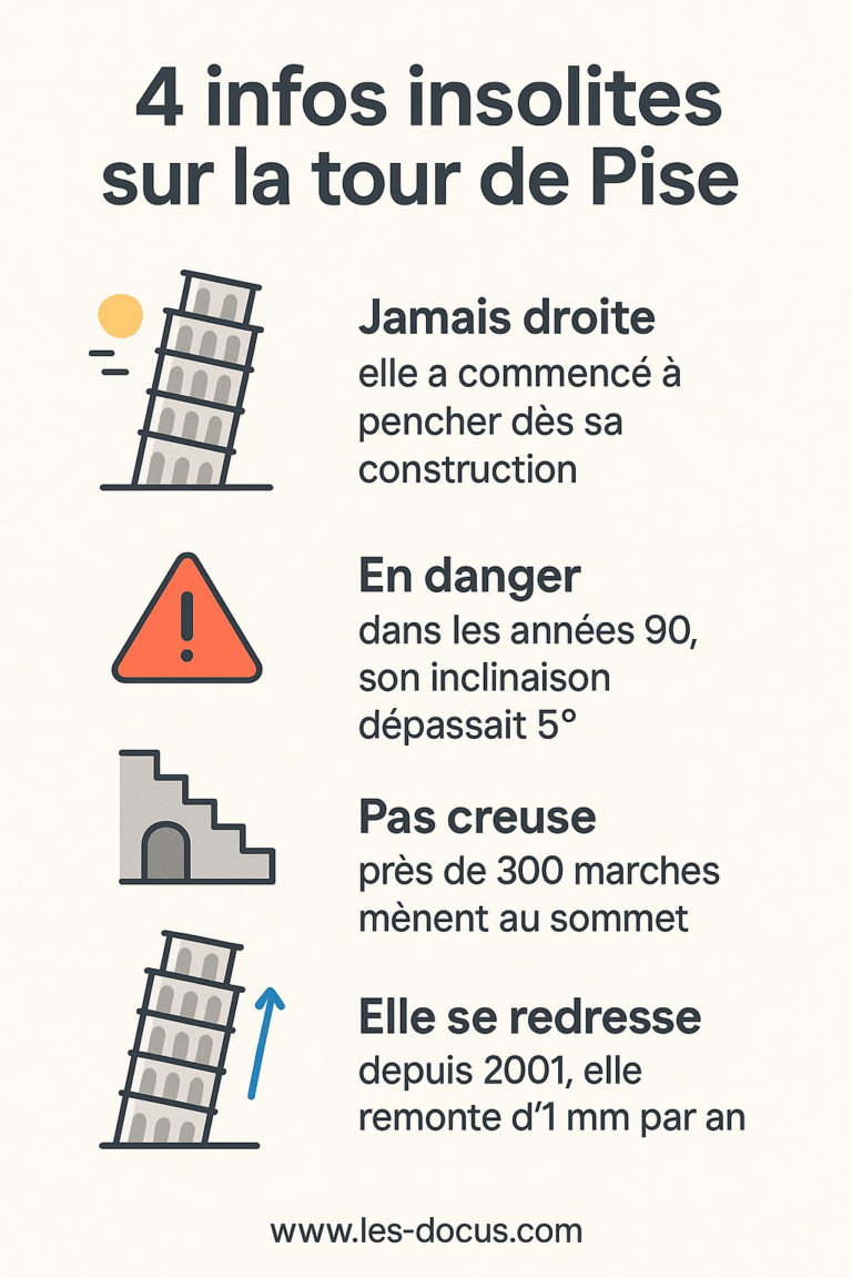 Infographie | 4 infos insolites sur la Tour de Pise