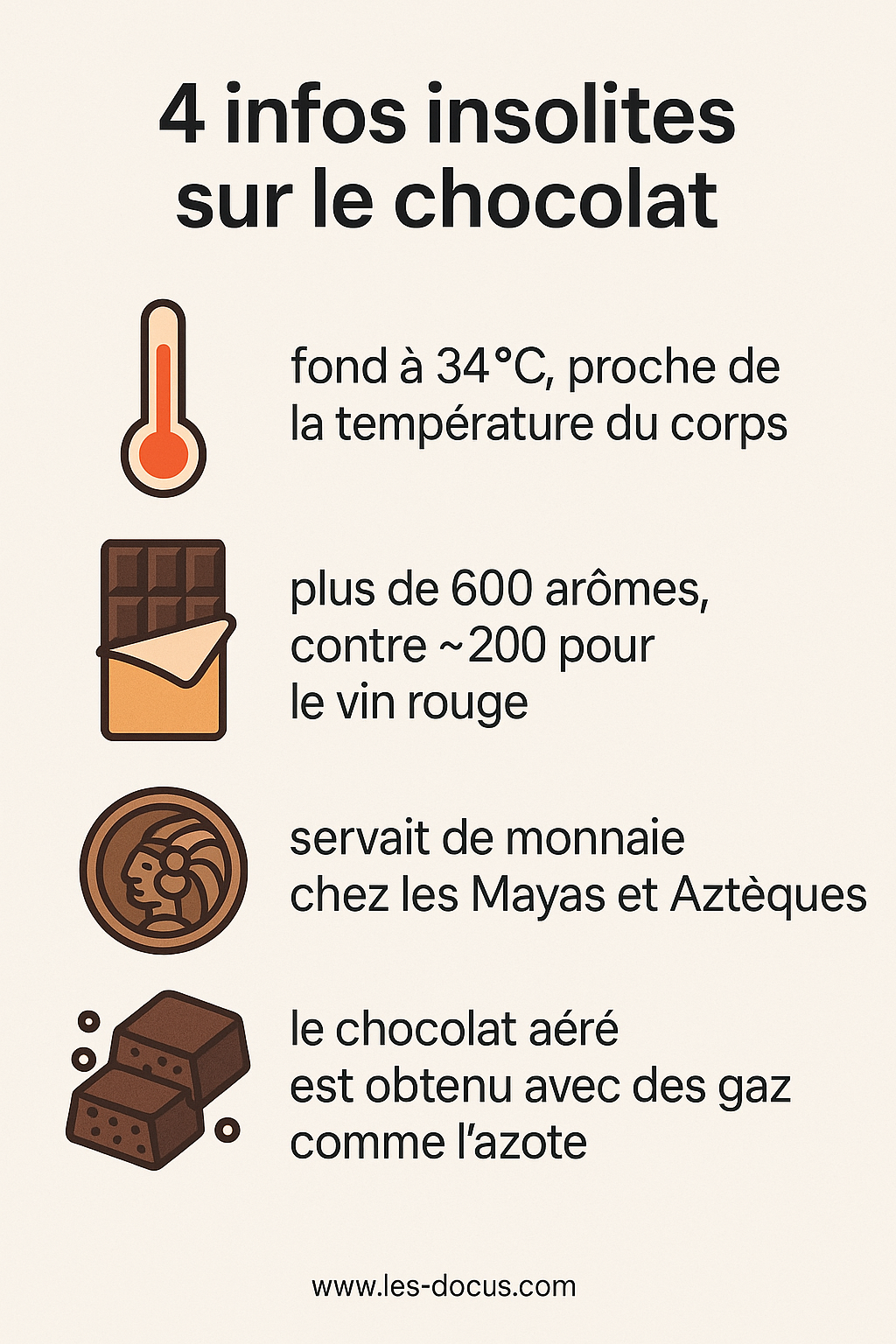 Infographie | 4 infos insolites sur le chocolat