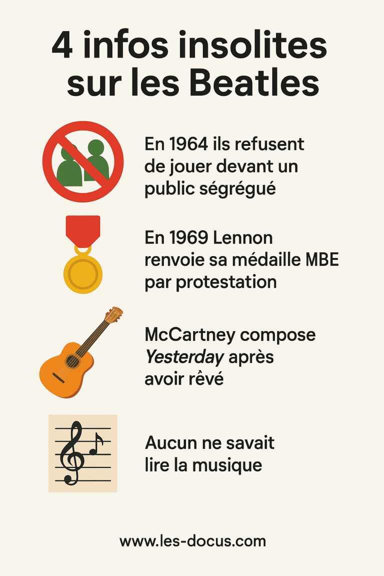 Infographie | 4 infos insolites sur les Beatles