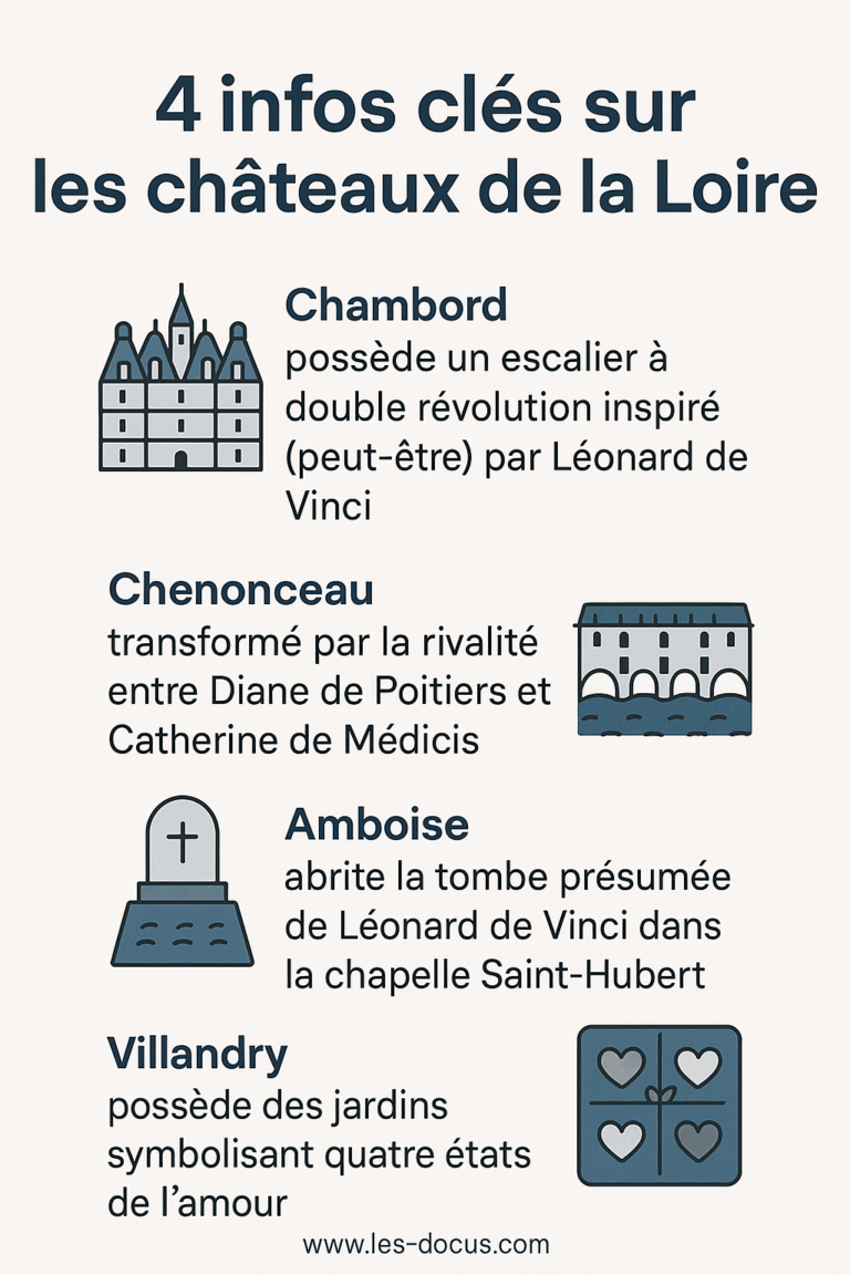 Infographie | 4 infos insolites sur les châteaux de la Loire
