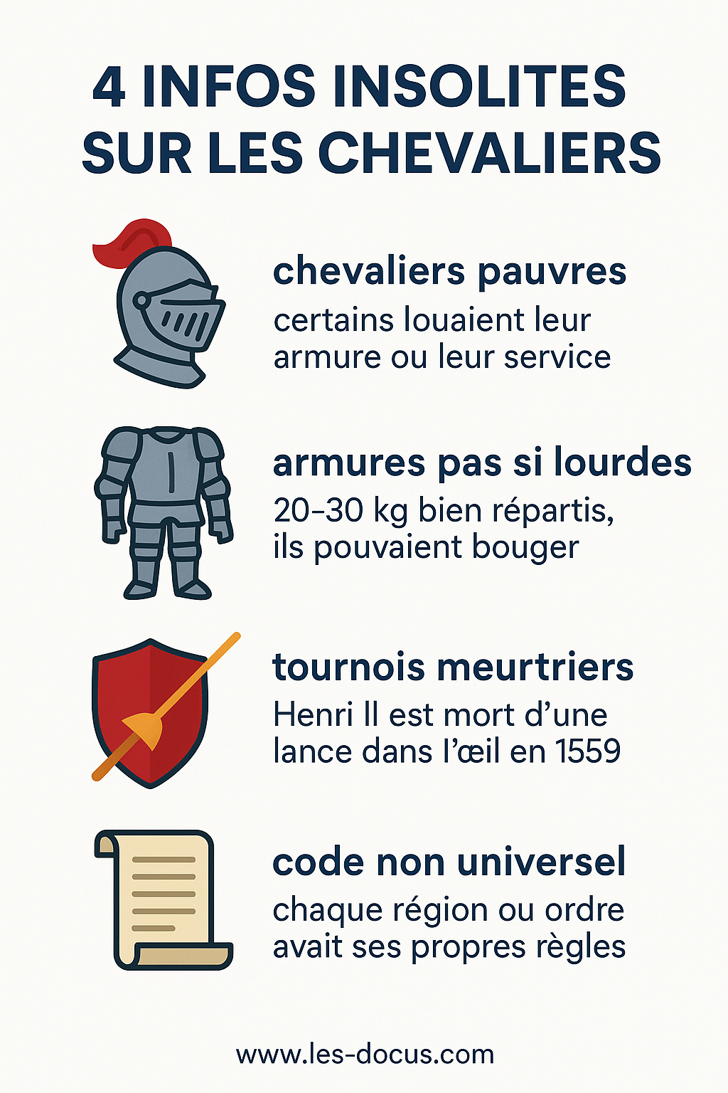 Article | 4 infos insolites sur les chevaliers