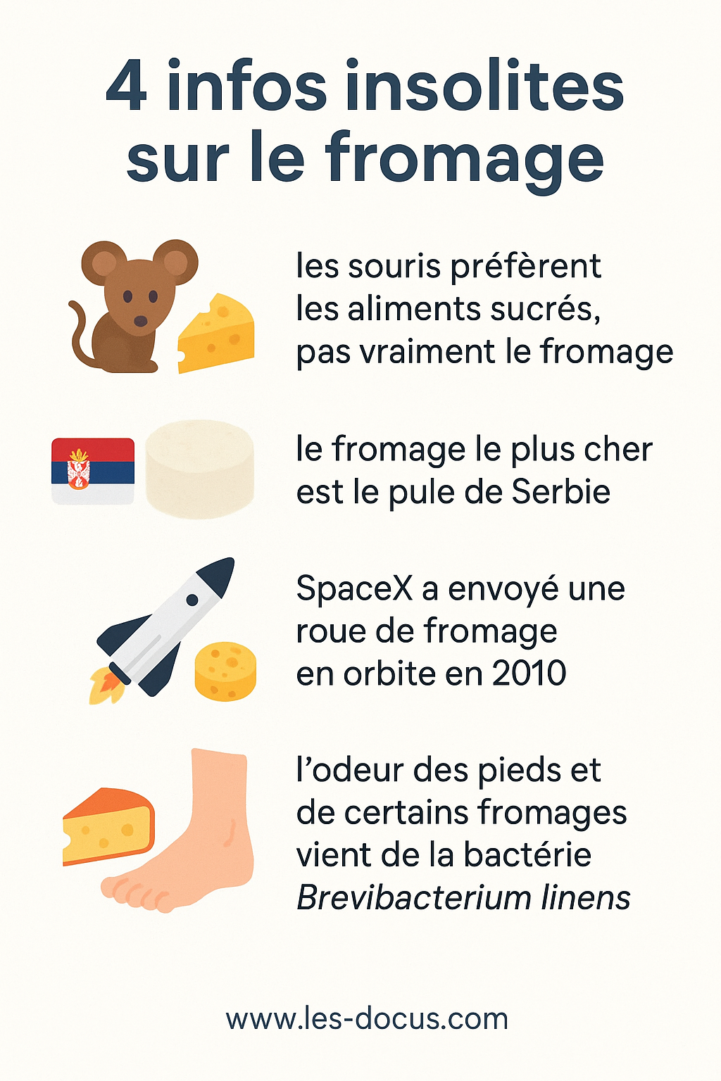 Infographie | 4 infos insolites sur le fromage