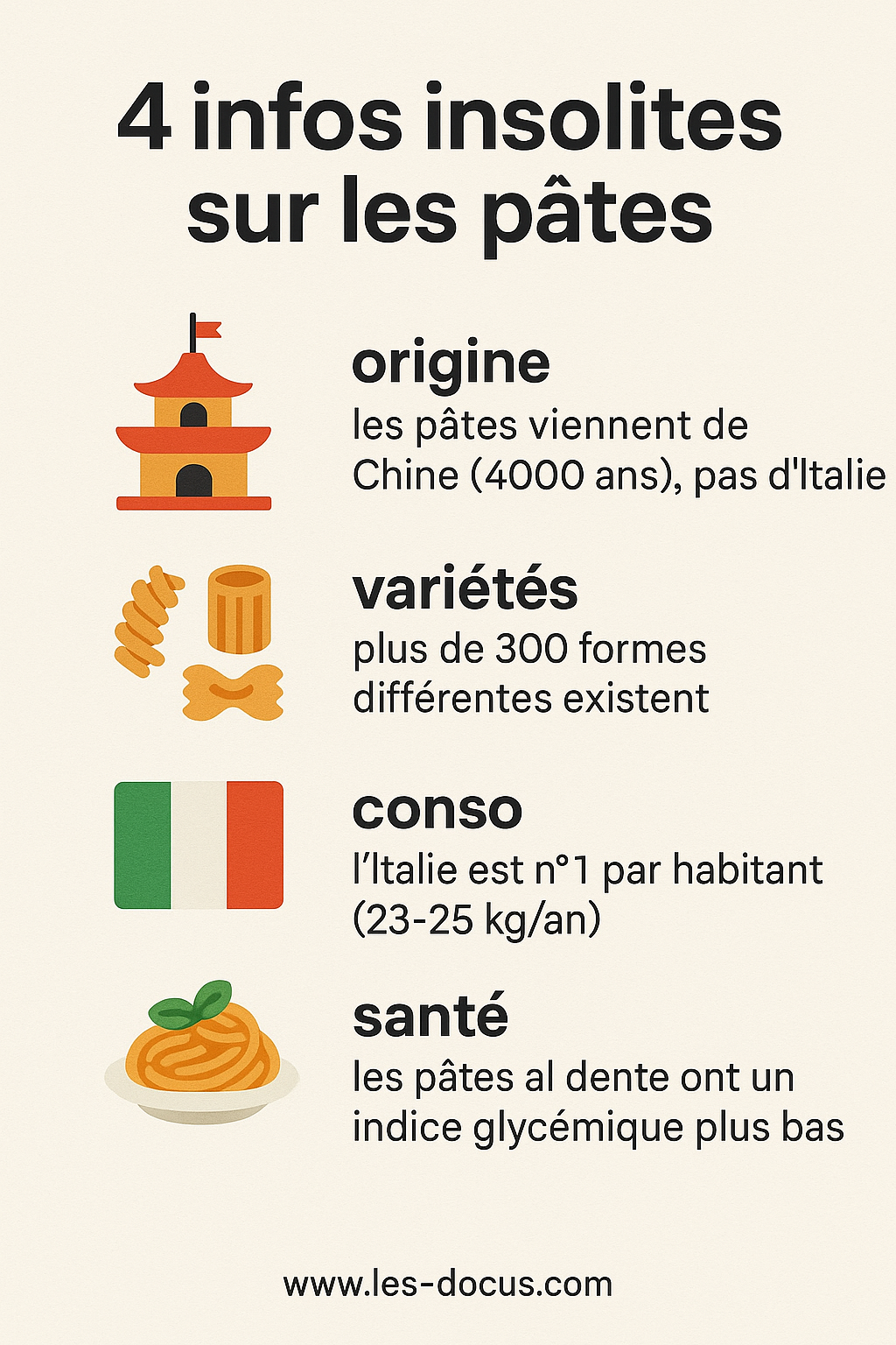 4 infos insolites sur les pâtes