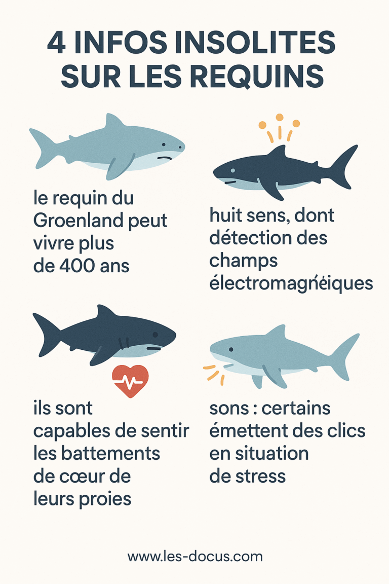 Infographie | 4 infos insolites sur les requins