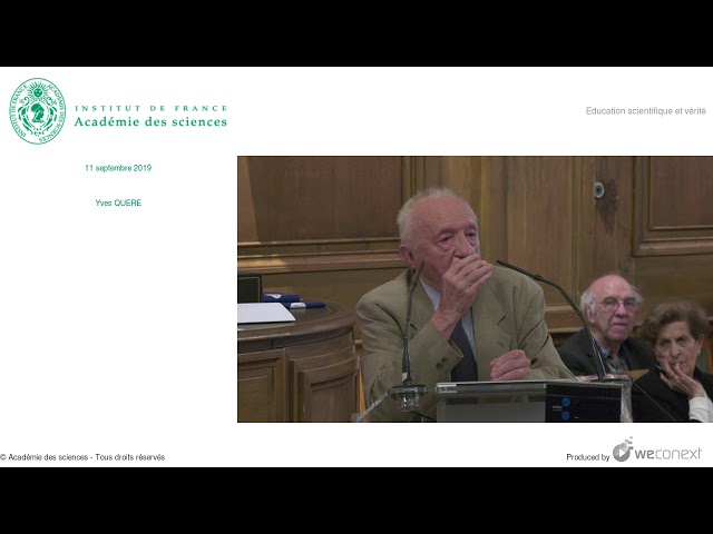 Education scientifique et vérité