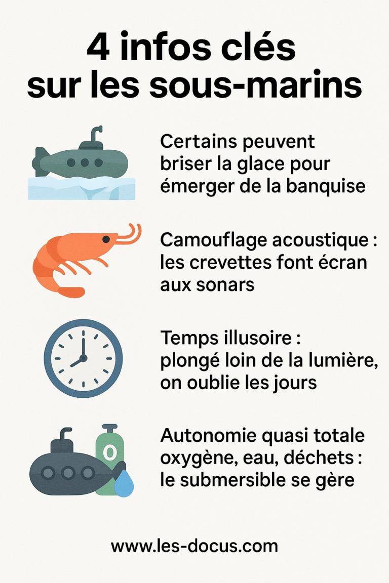 Infographie | 4 infos insolites sur les sous-marins