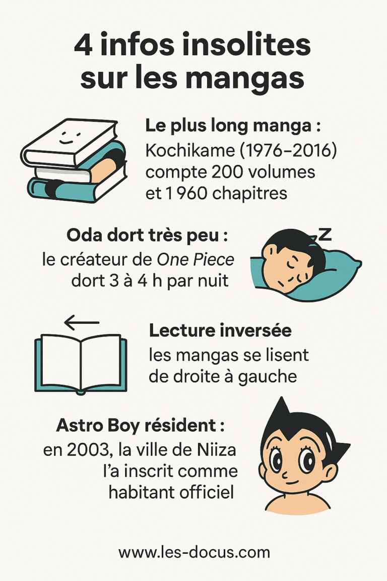 Infographie | 4 infos insolites sur les mangas