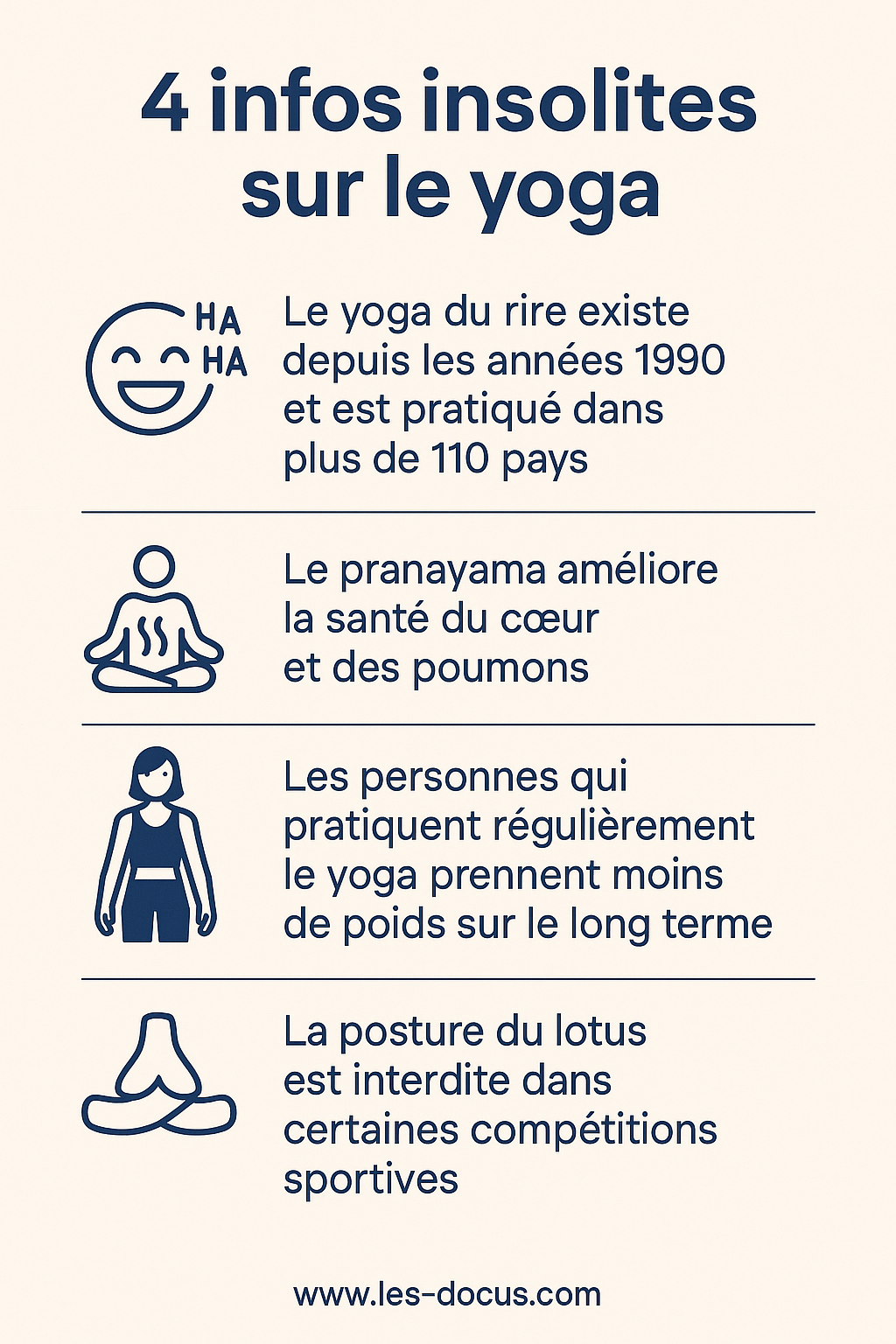 Infographie | 4 infos insolites sur le yoga