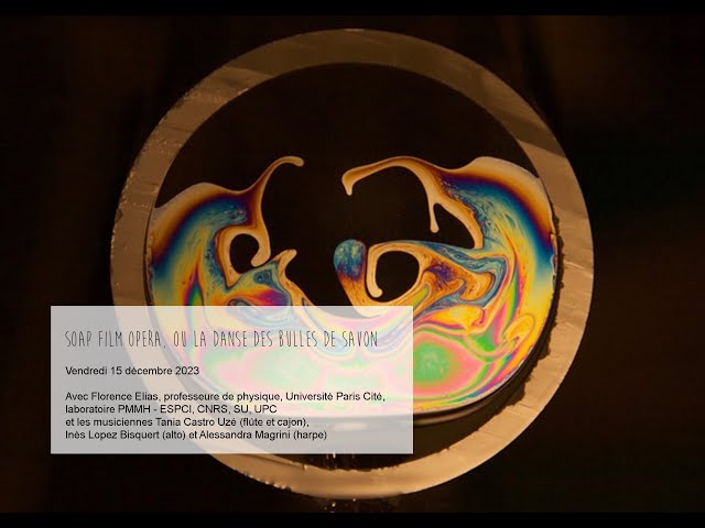 Soap film opera, ou la danse des bulles de savon