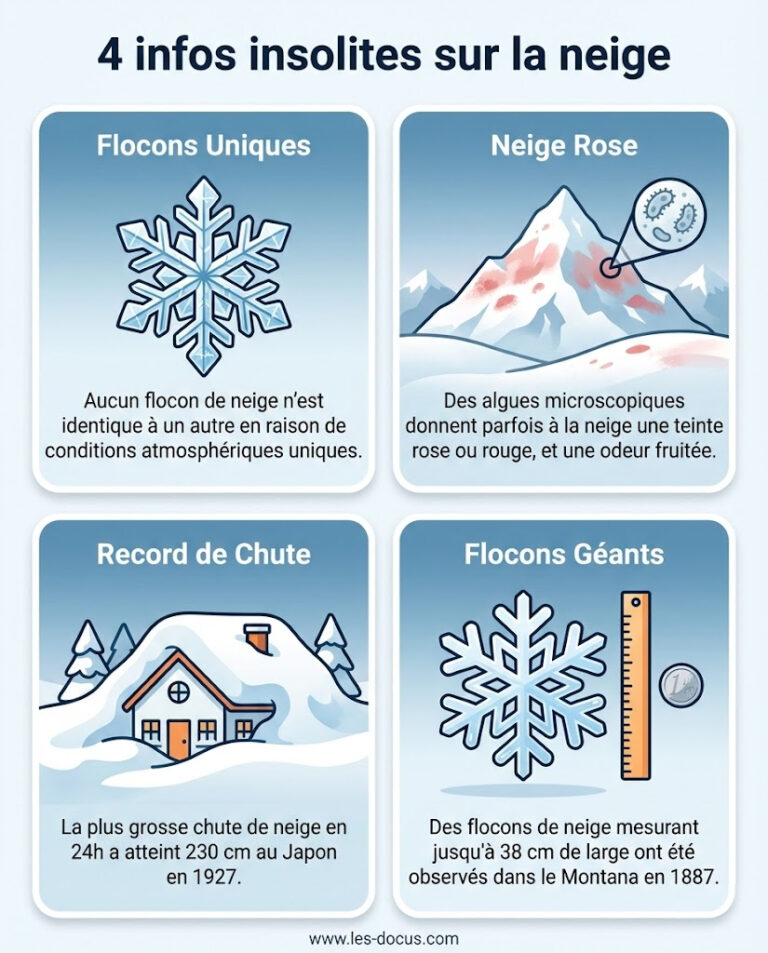 Infographie | 4 infos insolite sur la neige