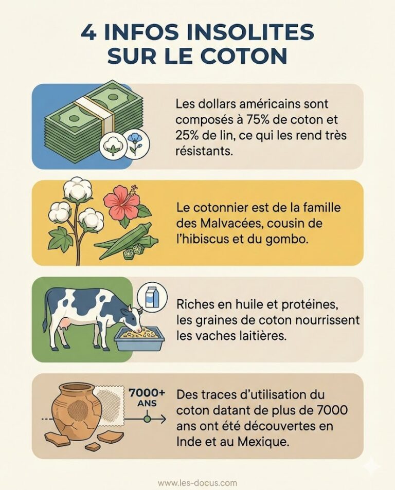 Infographie | 4 infos insolites sur le coton