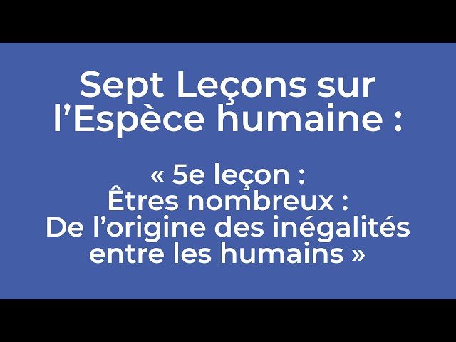 Êtres nombreux : de l’origine des inégalités entre les humains