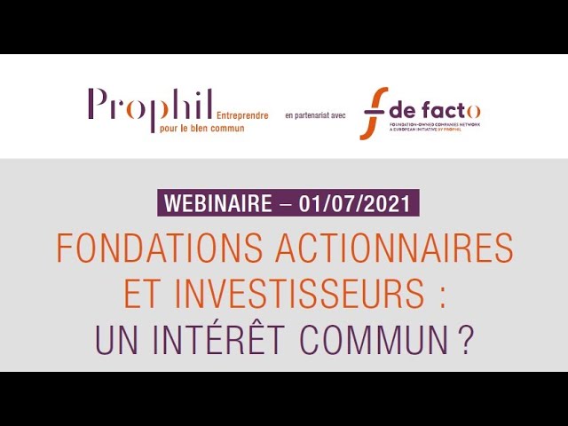 Fondations actionnaires et investisseurs : un intérêt commun ?
