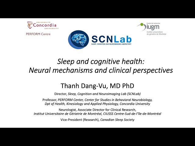Sommeil et santé cognitive: mécanismes et perspectives cliniques