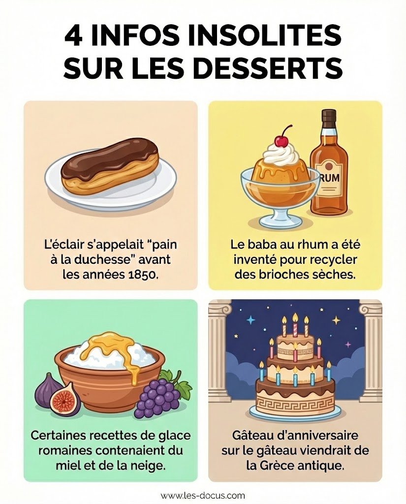 4 infos insolites sur les desserts