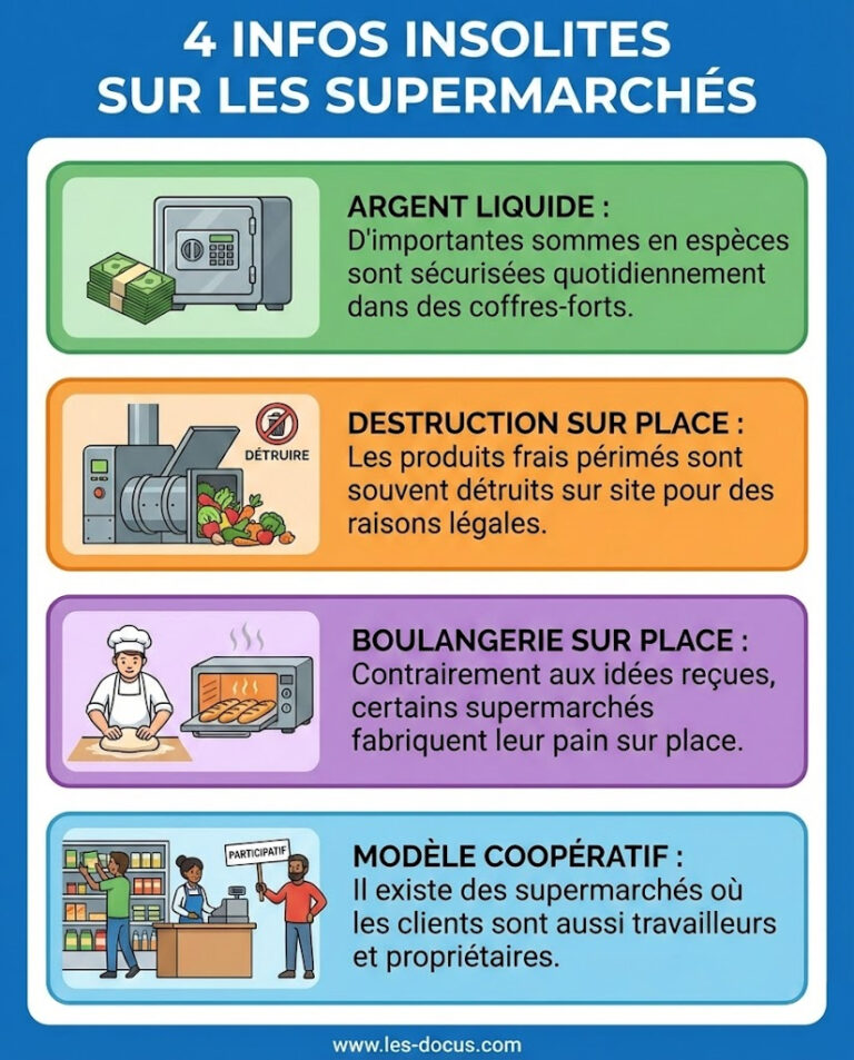 Infographie | 4 infos insolites sur les supermarchés