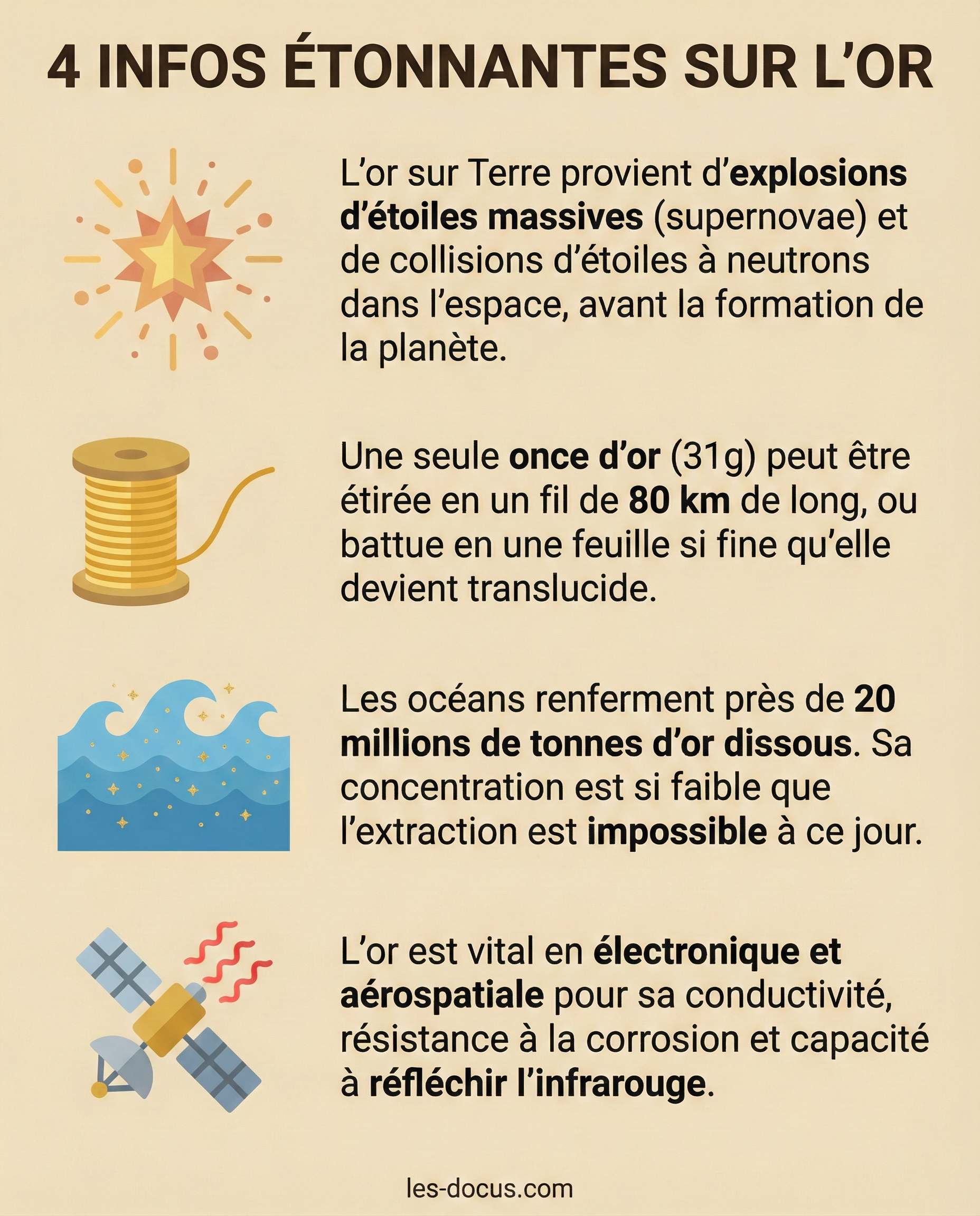 4 infos étonnantes sur l&rsquo;or