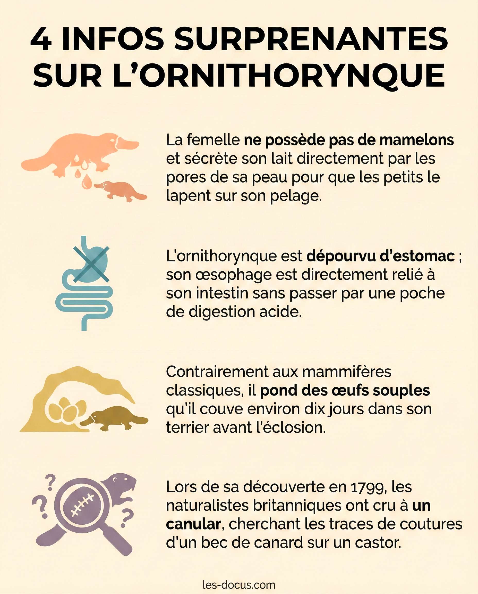4 infos surprenantes sur l&rsquo;ornithorynque
