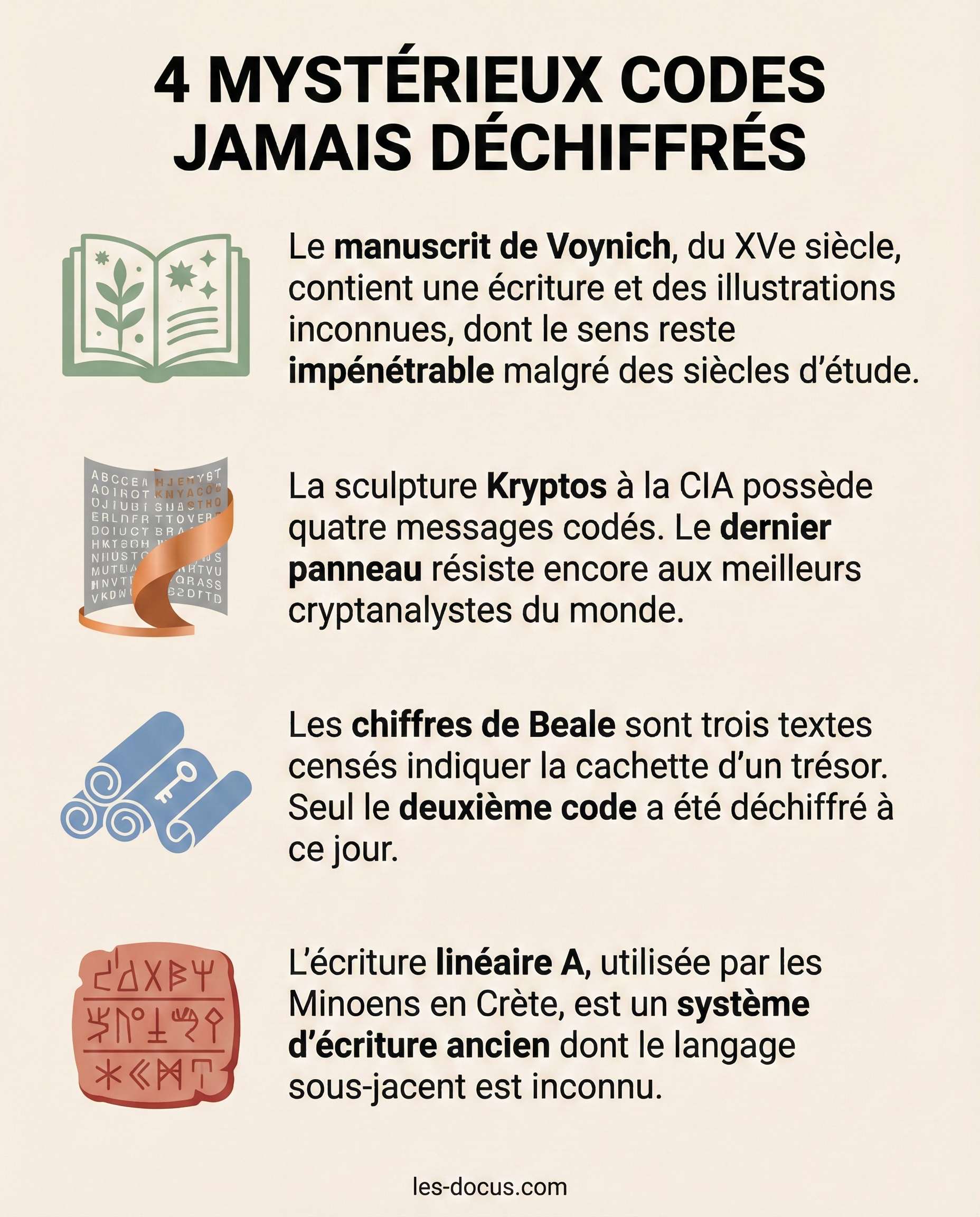 4 mystérieux codes jamais déchiffrés
