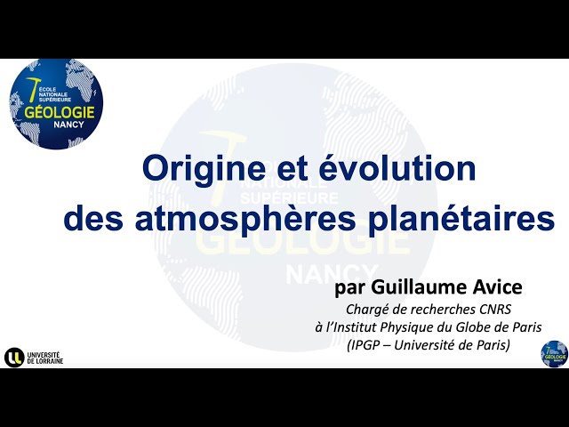 Origine et évolution des atmosphères planétaires
