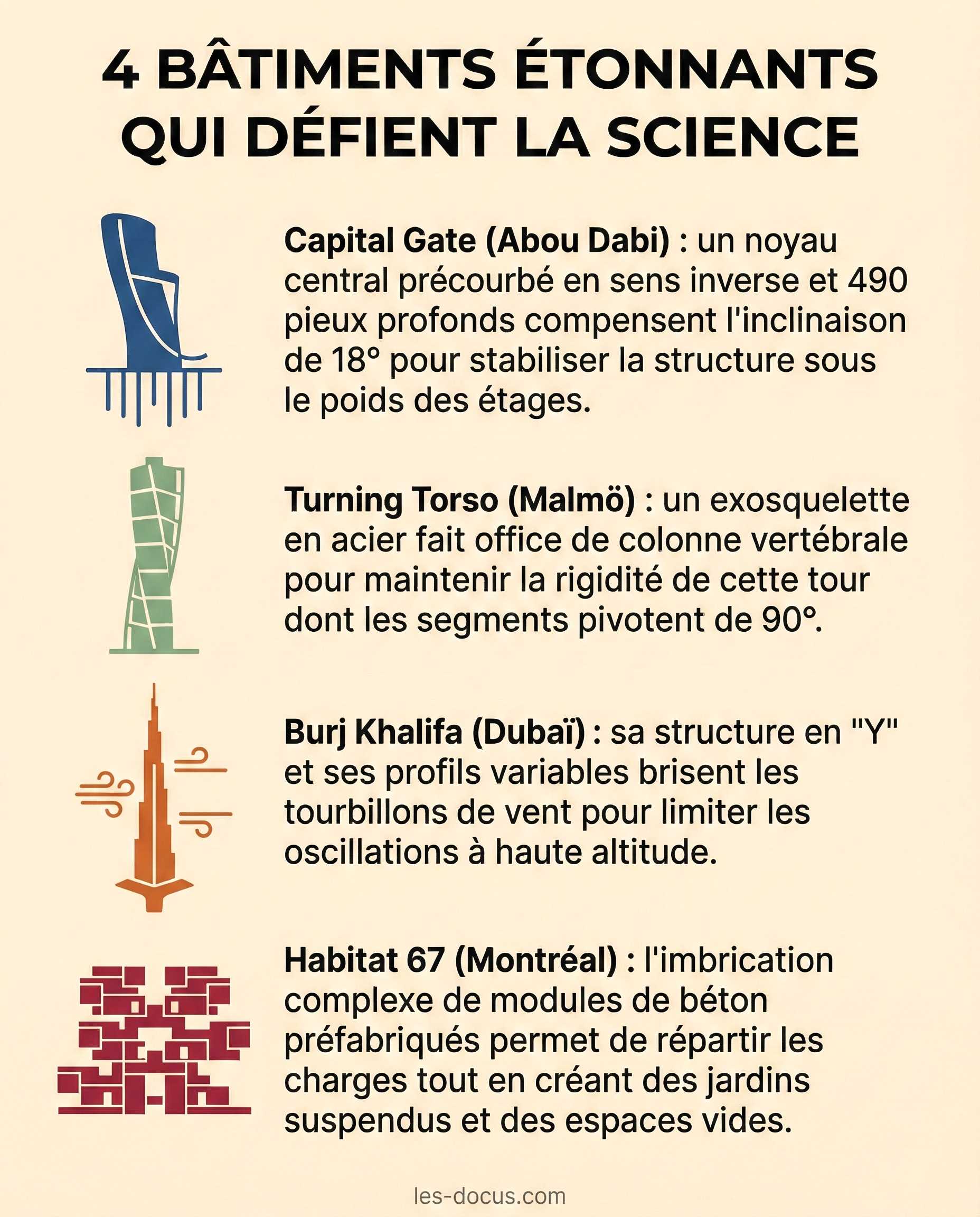 4 bâtiments étonnants qui défient la science