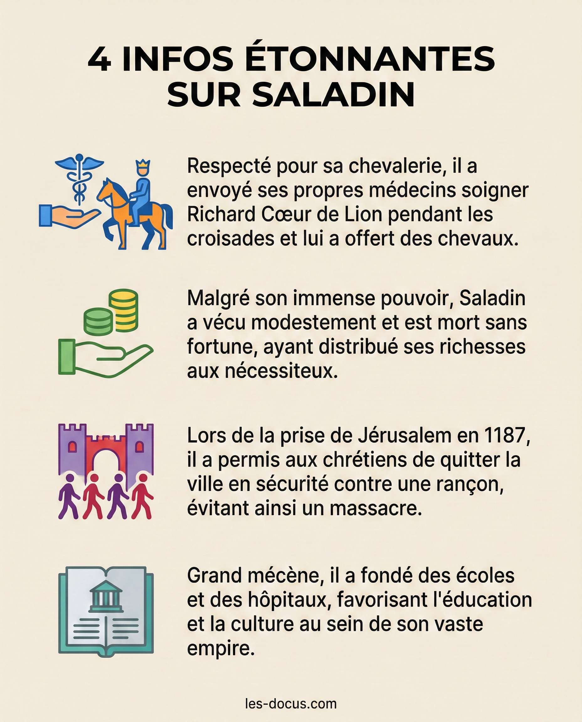 4 infos étonnantes sur Saladin