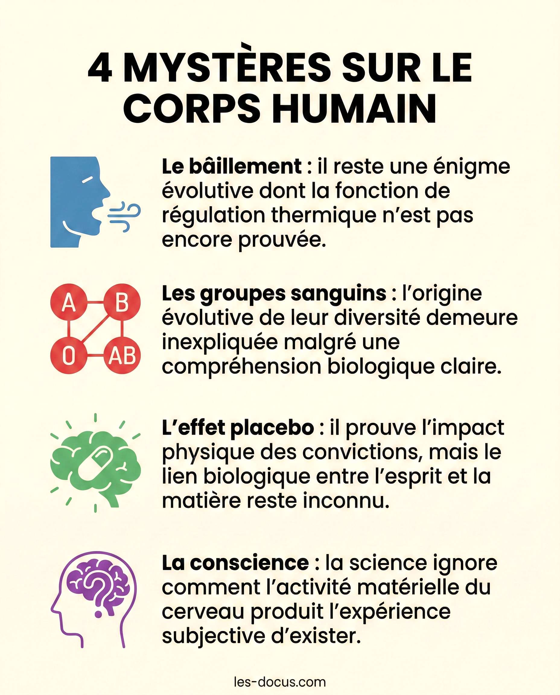 4 mystères du corps humain