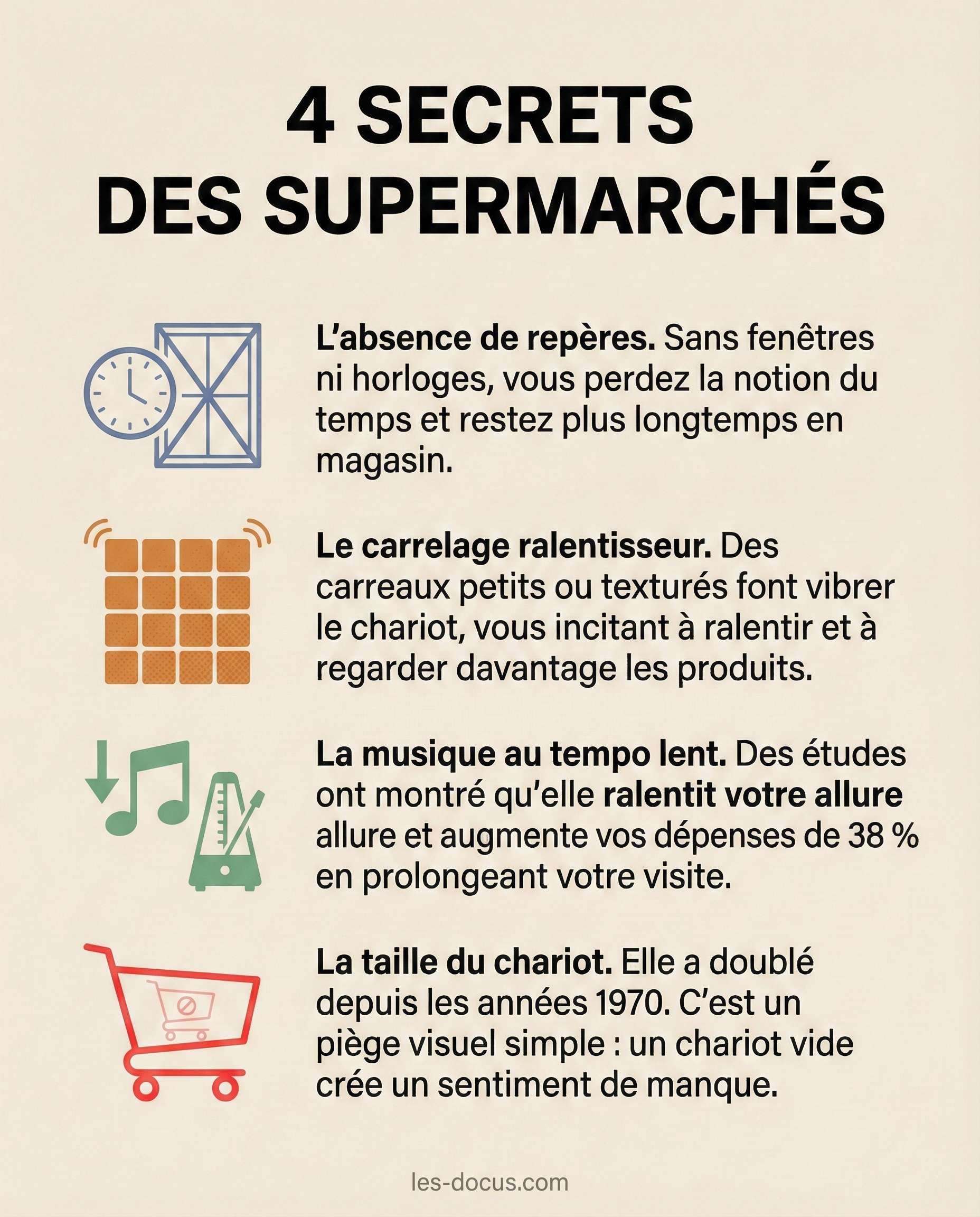 4 secrets des supermarchés