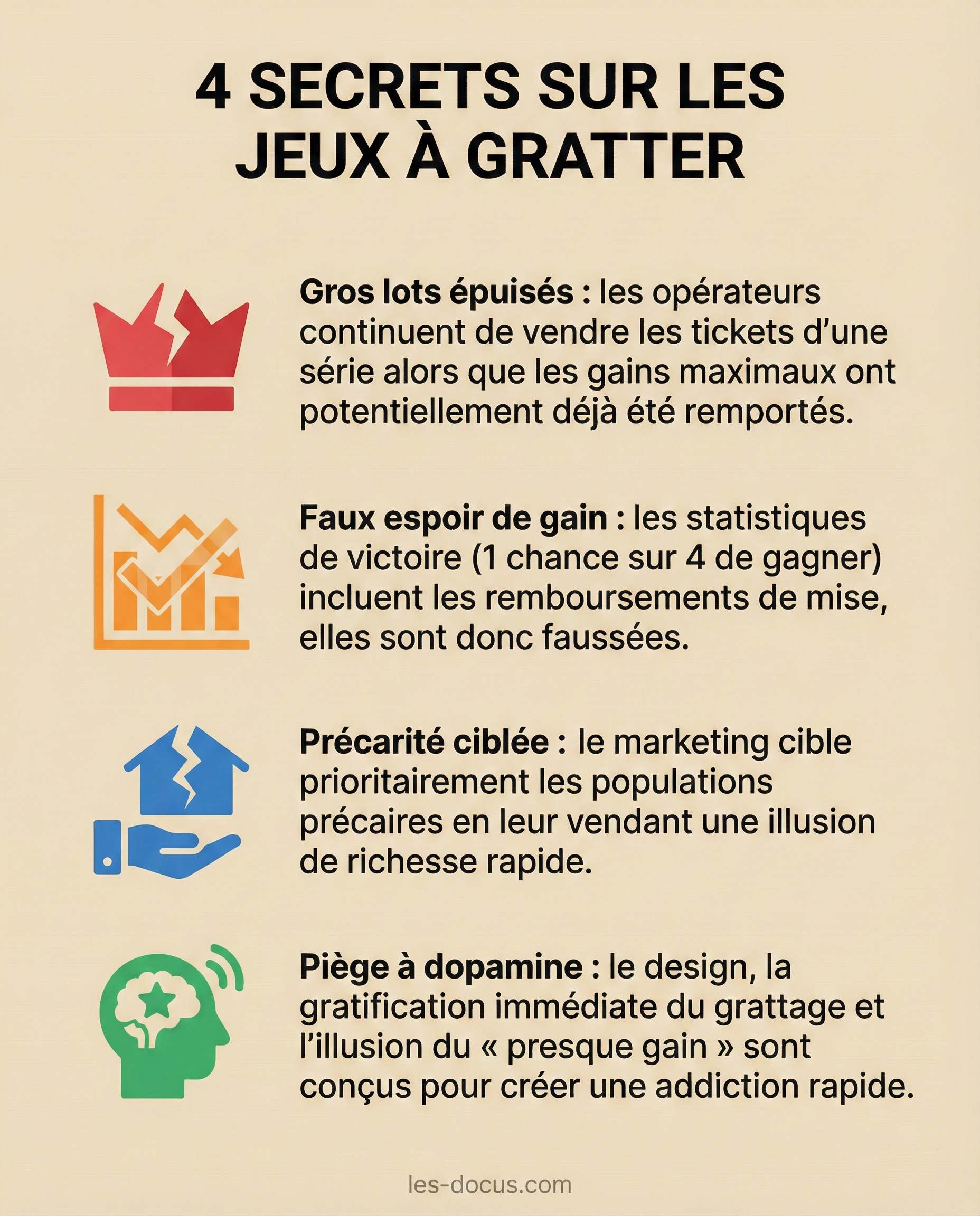 4 secrets sur les jeux à gratter