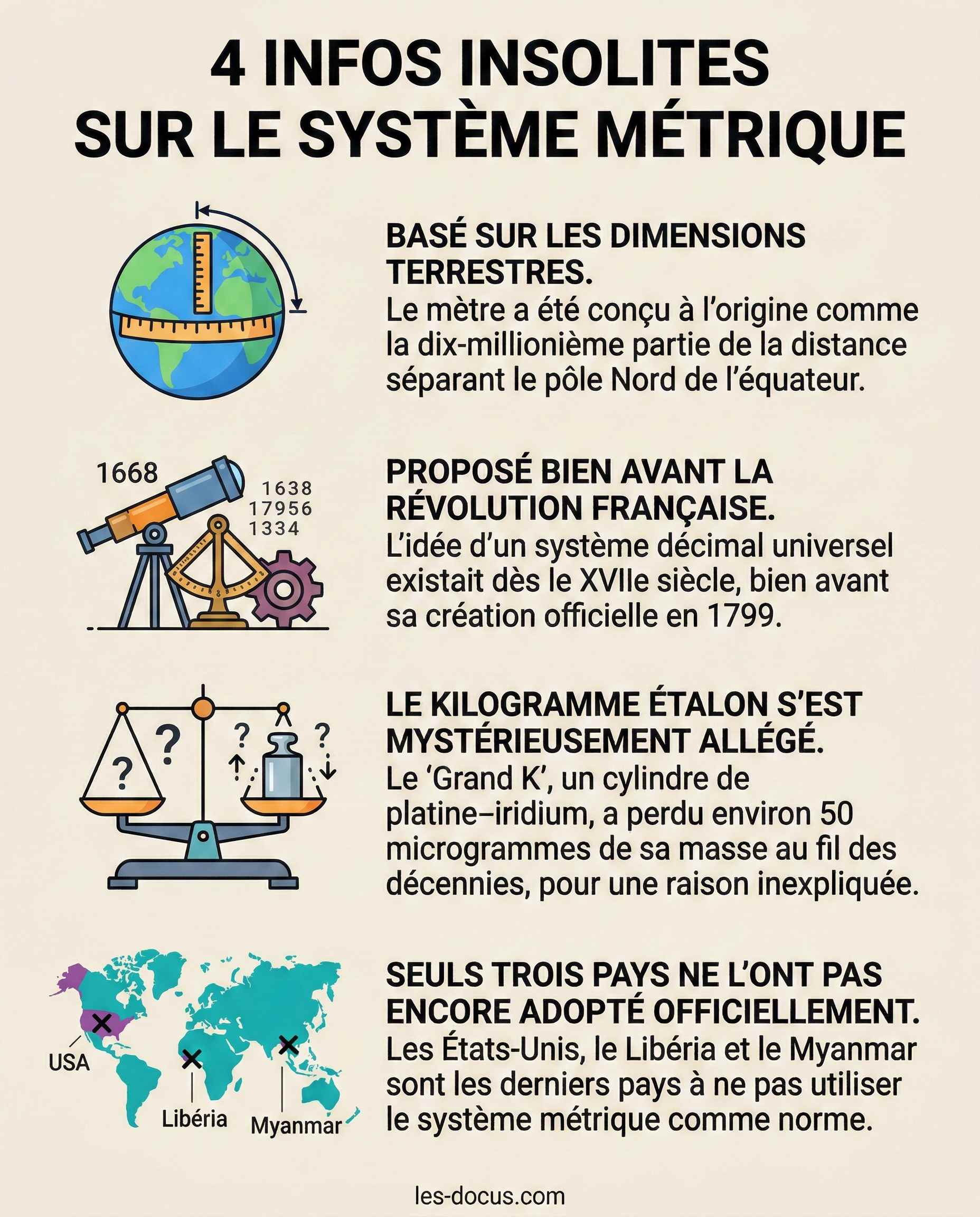 4 infos insolites sur le système métrique
