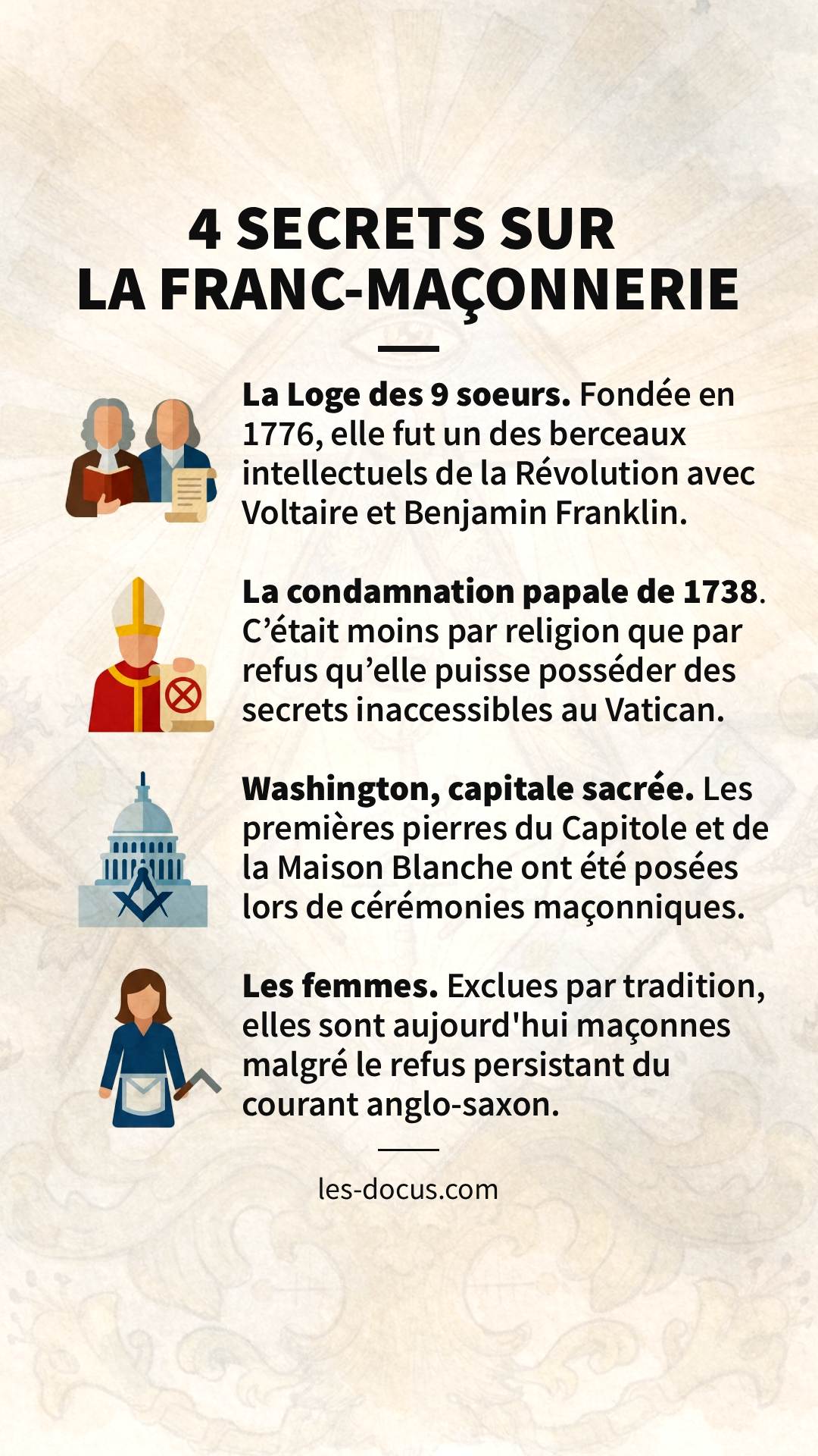 4 secrets sur la franc-maçonnerie