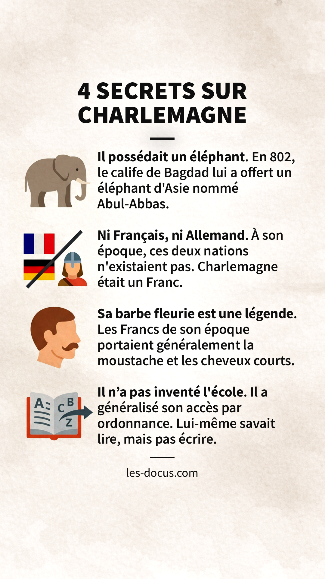 4 secrets sur Charlemagne